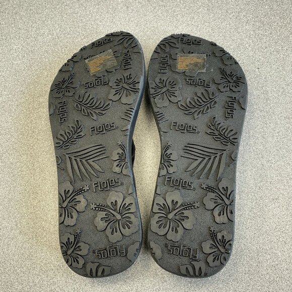 NEW  Flojos Women's Size 8 Memory Foam Black Thong Flip Flops Sandals - Picture 6 of 7